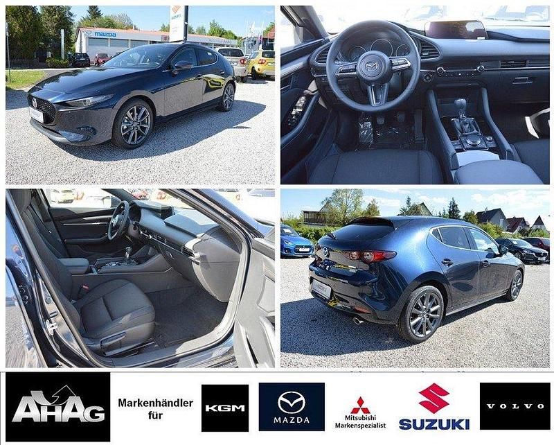 Mitternachtsblau metallic (metallic) Gebraucht 2022 Mazda 3 Selection Limousine | 19.650 € (Guter Preis) - Bild 1/4