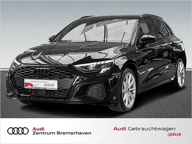 Mythosschwarz metallic Gebraucht 2024 Audi A3 Sportback e-tron S-Line Kleinwagen | 37.430 € (Teuer) - Bild 1/4