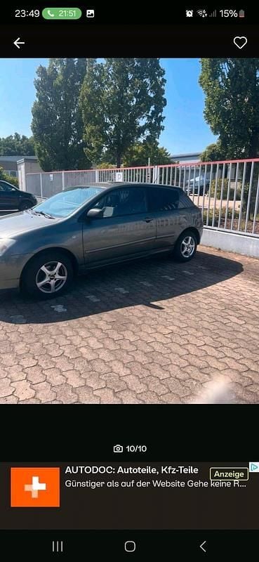 Gebraucht Toyota Corolla 97 PS (71 kW) 2002 Silber Kleinwagen