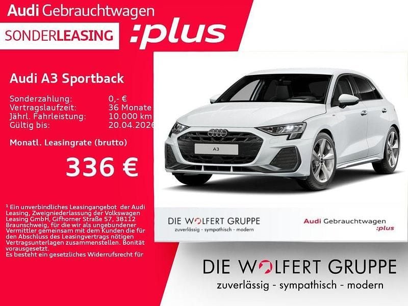 Gebraucht Audi A3 S-Line 150 PS (110 kW) 2025 Gletscherweiß metallic Limousine