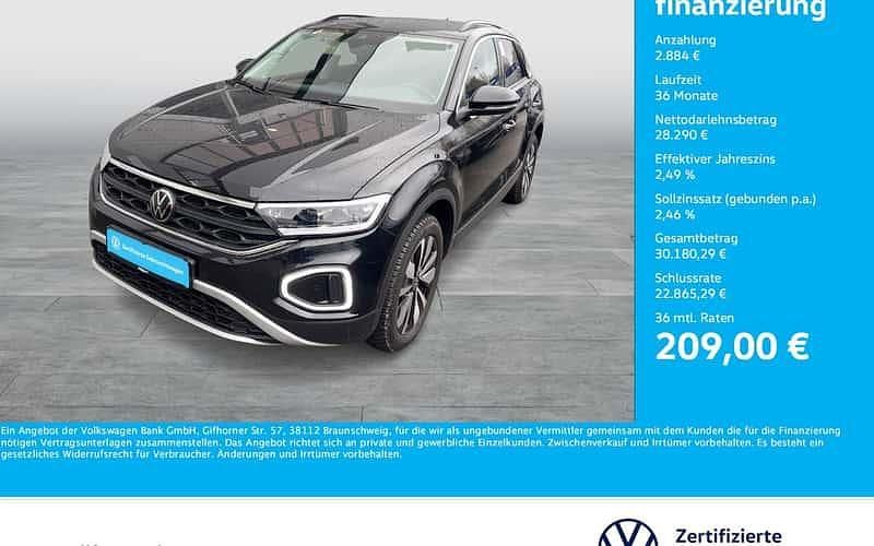 Schwarz Gebraucht 2025 VW T-Roc Goal SUV | 31.174 € (Superpreis) - Bild 1/4