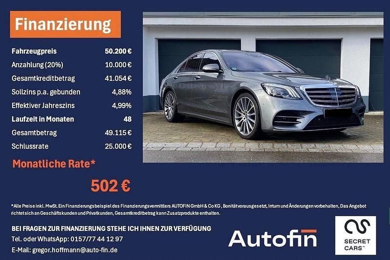 Grau Gebraucht 2018 Mercedes S560 AMG Limousine | 50.200 € (Superpreis) - Bild 1/4