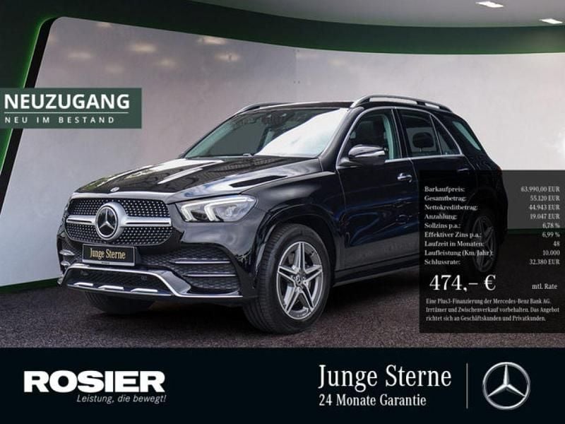 Schwarz Gebraucht 2022 Mercedes GLE350 AMG SUV | 63.990 € - Bild 1/4