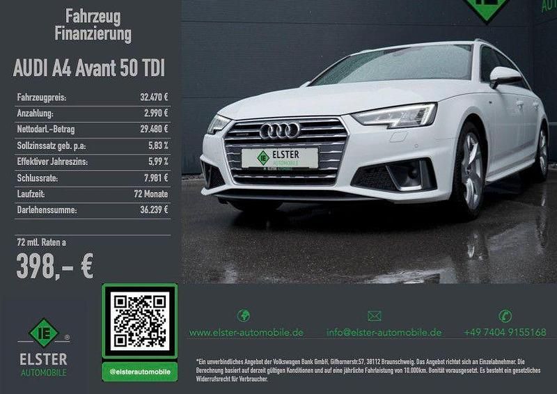 Weiß Gebraucht 2020 Audi A4 S-Line Kombi | 29.470 € (Guter Preis) - Bild 1/4