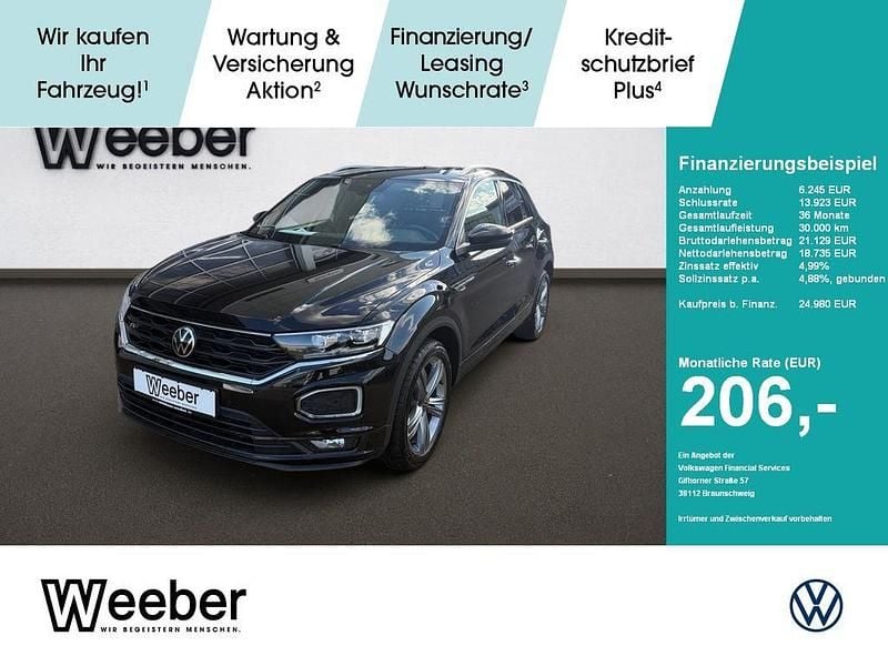 Deep black perleffekt (metallic) Gebraucht 2021 VW T-Roc Sport SUV | 24.980 € (Fairer Preis) - Bild 1/4