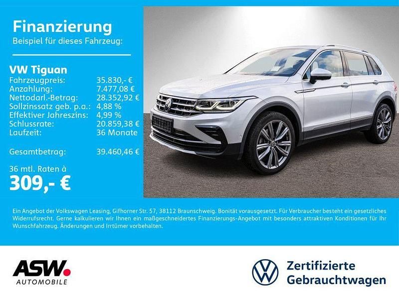 Reflexsilber metallic Gebraucht 2022 VW Tiguan Elegance SUV | 35.830 € (Etwas zu teuer) - Bild 1/4