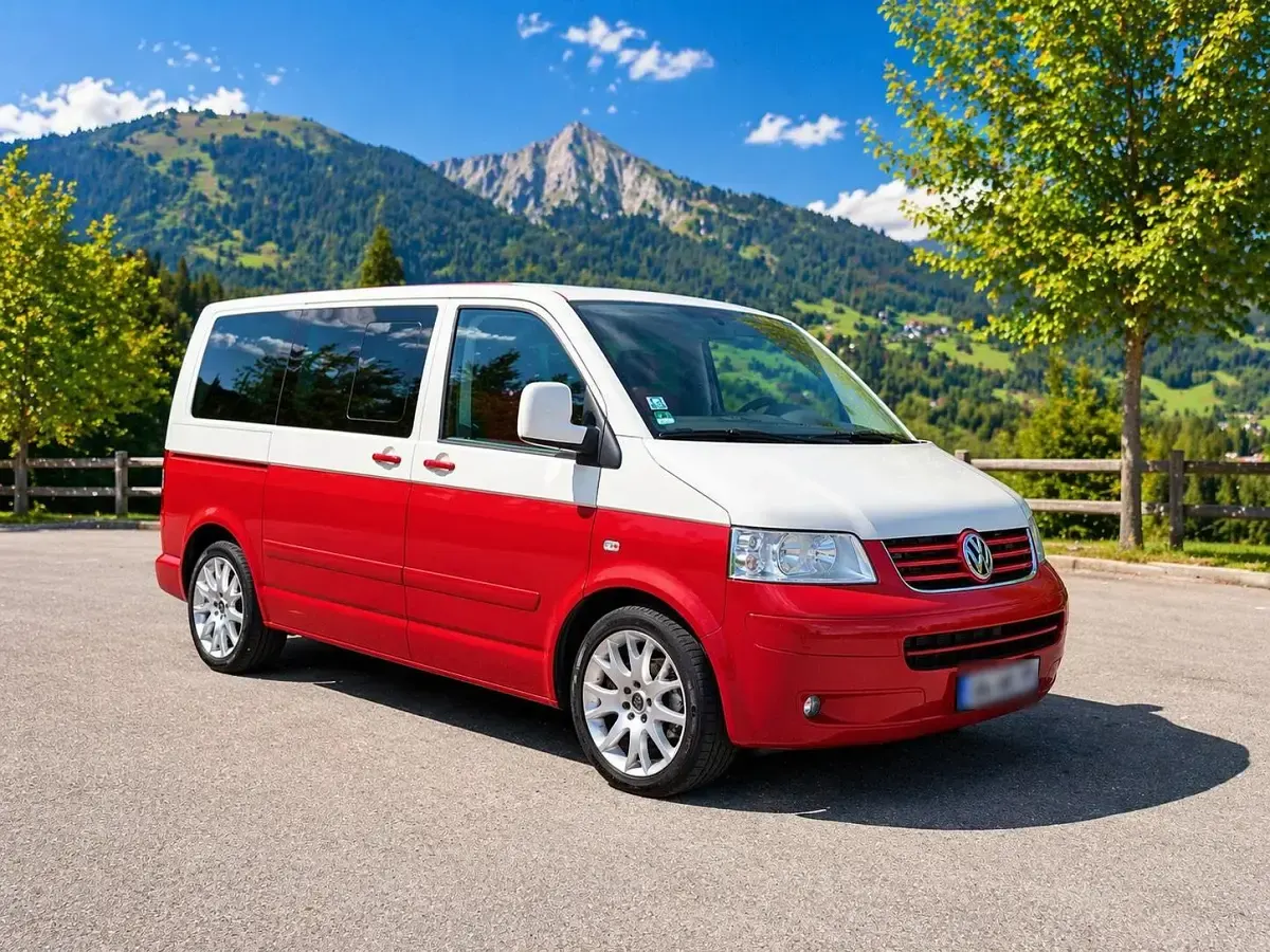 Second-hand VW T5 174 CP (127 kW) 2007 Roșu Van