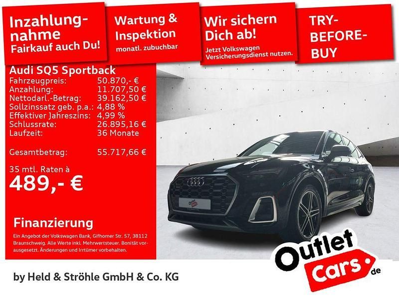 Schwarz Gebraucht 2022 Audi SQ5 Sportback Sport SUV | 50.870 € (Fairer Preis) - Bild 1/3