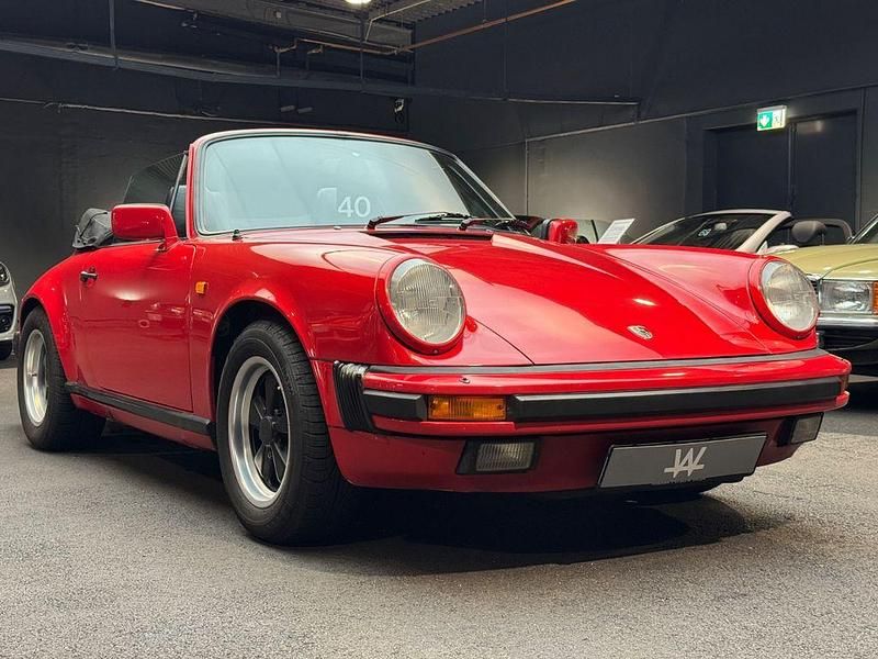 Rot Gebraucht 1986 Porsche 911 Carrera Cabriolet Cabrio | 62.900 € - Bild 1/4