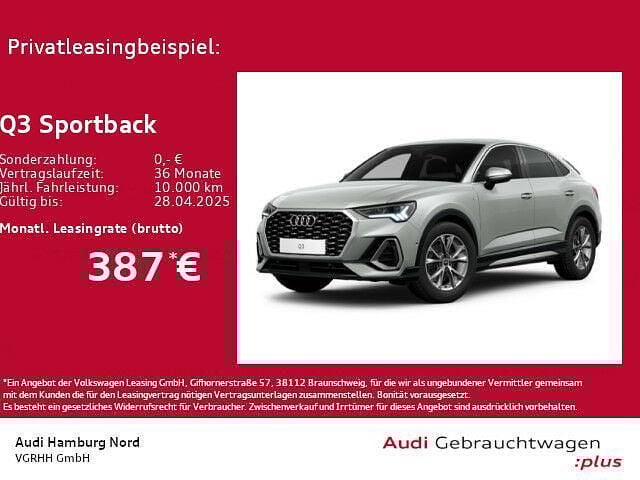 Tausilber metallic Gebraucht 2024 Audi Q3 Sportback S-Line SUV | 43.780 € (Etwas zu teuer) - Bild 1/2