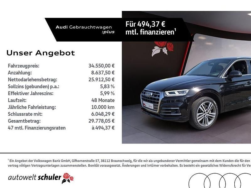 Mythosschwarz metallic Gebraucht 2018 Audi Q5 Sport SUV | 33.790 € (Teuer) - Bild 1/4