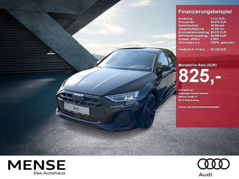 Mythosschwarz Gebraucht 2025 Audi A3 Sportback e-tron S-Line Limousine | 51.785 € - Bild 1/4