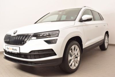 Weiß metallic Gebraucht 2019 Skoda Karoq Style SUV | 30.220 € (Teuer) - Bild 1/4
