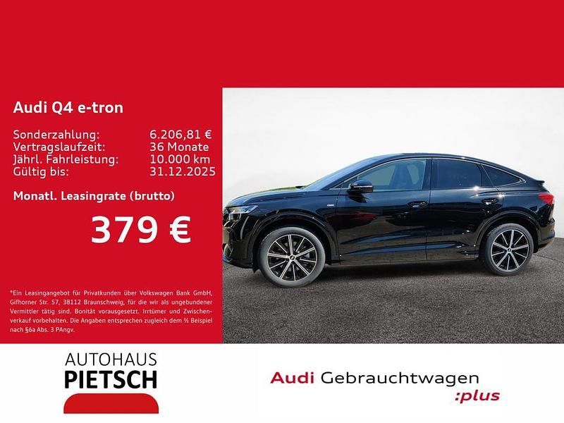 Mythosschwarz metallic Gebraucht 2024 Audi Q4 Sportback e-tron S-Line SUV | 51.770 € (Teuer) - Bild 1/4