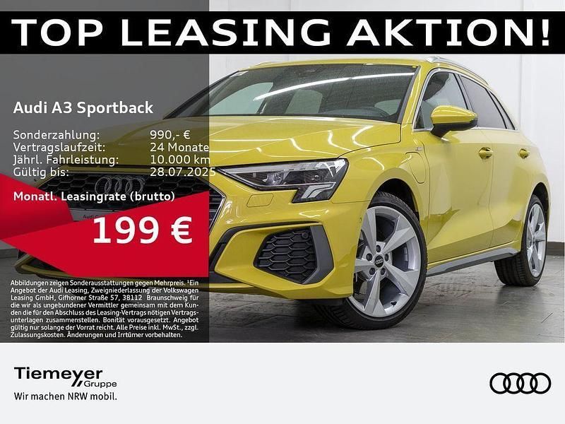Gelb Gebraucht 2024 Audi A3 Sportback e-tron S-Line Limousine | 34.990 € (Etwas zu teuer) - Bild 1/4
