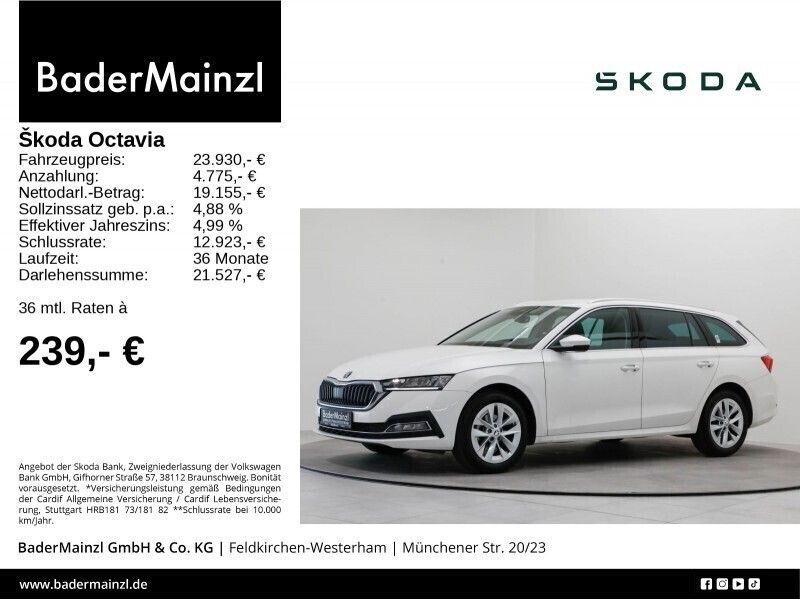Weiß Gebraucht 2023 Skoda Octavia Style Kombi | 22.960 € (Guter Preis) - Bild 1/3