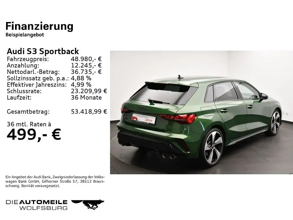 Gebraucht Audi S3 Ambiente 333 PS (244 kW) 2025 Sonomagrün metallic Limousine