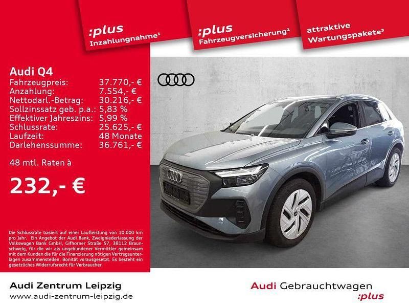 Geysirblau metallic Gebraucht 2023 Audi Q4 e-tron Comfort SUV | 37.770 € (Etwas zu teuer) - Bild 1/3