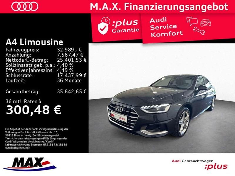 Manhattangrau metallic Gebraucht 2024 Audi A4 Advanced Plus Limousine | 32.989 € (Fairer Preis) - Bild 1/3