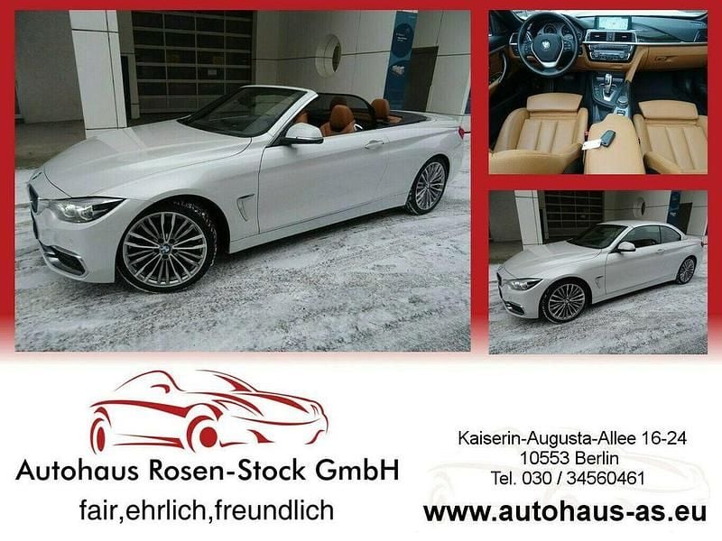 Mineralweiss met (metallic) Gebraucht 2019 BMW 420 Luxury Line Cabrio | 27.900 € (Fairer Preis) - Bild 1/4