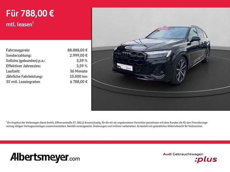Mythosschwarz metallic Gebraucht 2024 Audi Q7 S-Line SUV | 88.888 € - Bild 1/4