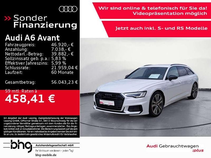 Gletscherweiß metallic Gebraucht 2023 Audi A6 Sport Kombi | 46.920 € (Fairer Preis) - Bild 1/4