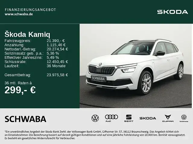 Gebraucht Skoda Kamiq Clever 150 PS (110 kW) 2021 Weiß SUV
