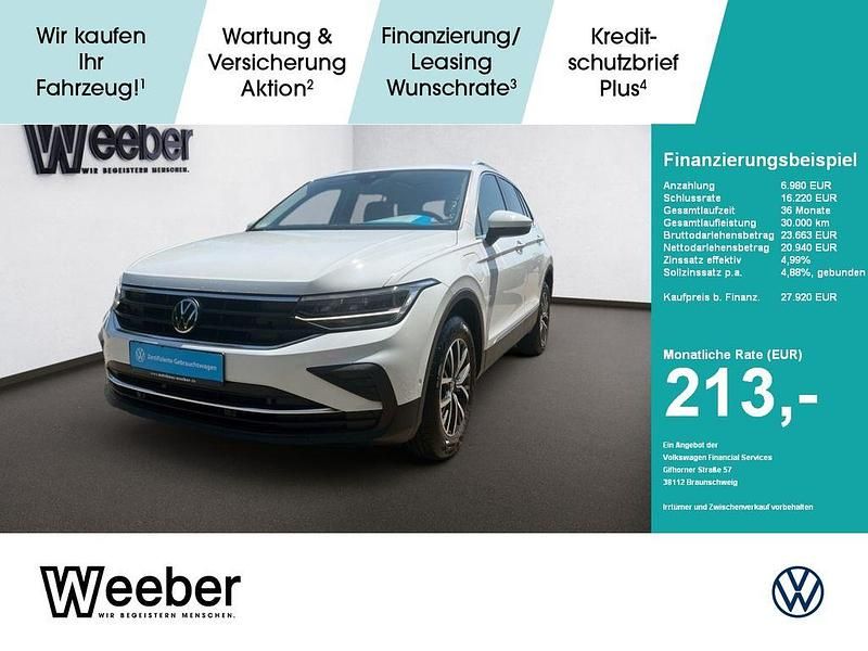 Pure white Gebraucht 2022 VW Tiguan Life SUV | 27.920 € (Guter Preis) - Bild 1/4