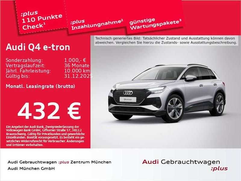 Silber Gebraucht 2025 Audi Q4 e-tron Advanced SUV | 45.359 € - Bild 1/2