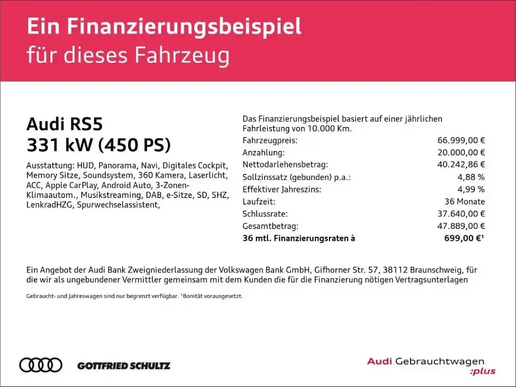 Gebraucht Audi RS5 Sportback Sport 450 PS (330 kW) 2021 Grau Limousine