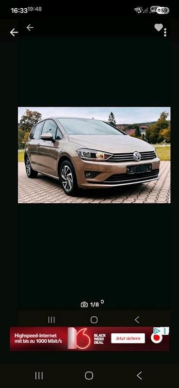Grau Gebraucht 2017 VW Golf Sportsvan Van / Kleinbus | 15.900 € (Guter Preis) - Bild 1/4