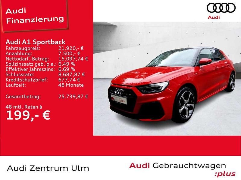 Progressivrot metallic/mythosschwarz met (metallic) Gebraucht 2024 Audi A1 S-Line Kleinwagen | 21.920 € (Guter Preis) - Bild 1/4