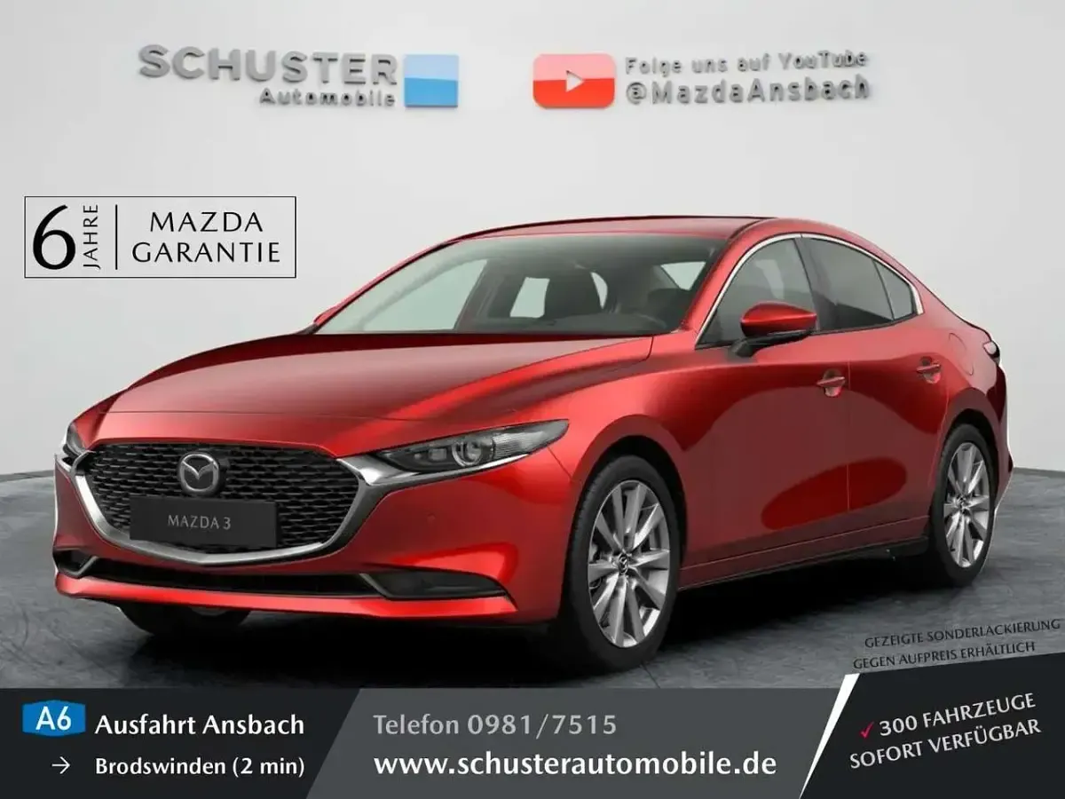 Neu Mazda 3 Takumi-Line 186 PS (136 kW) 2026 Rot Limousine