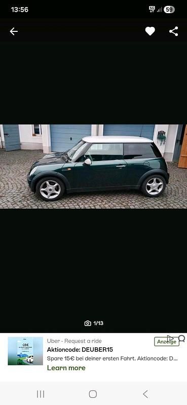Second-hand Mini Cooper Coupé 115 CP (84 kW) 2004 Verde Coupe