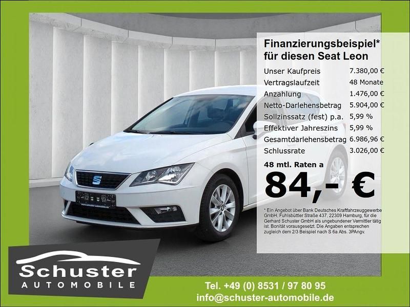 Weiß Gebraucht 2018 Seat Leon Style Limousine | 7.380 € (Superpreis) - Bild 1/1