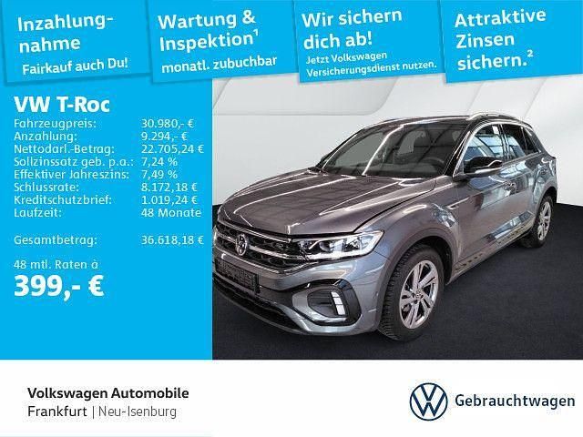Indiumgrau metallic/schwarz (metallic) Gebraucht 2025 VW T-Roc SUV | 30.980 € (Superpreis) - Bild 1/4