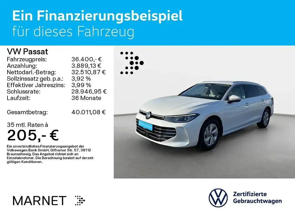 Używany VW Passat Elegance 150 KM (110 kW) 2025 Biały Kombi