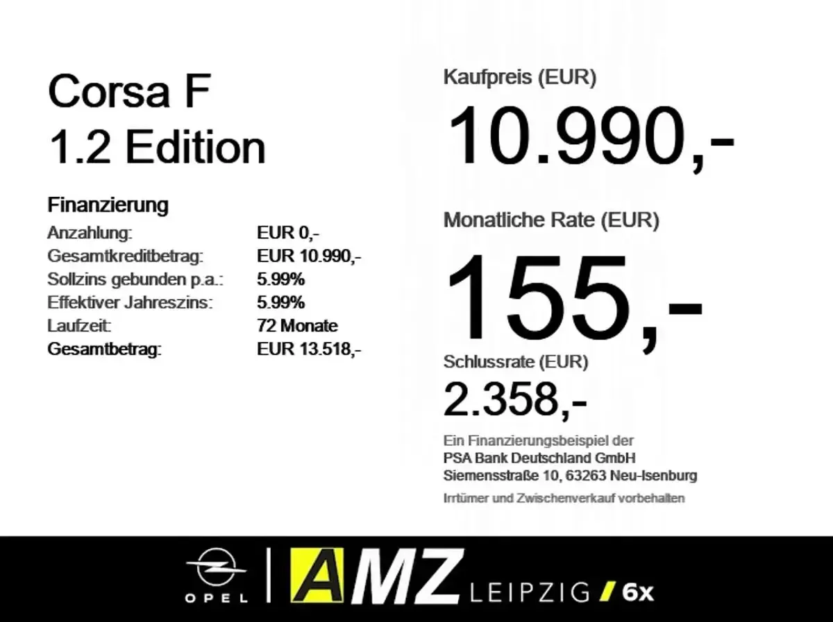 Gebraucht Opel Corsa Edition 75 PS (55 kW) 2022 Kontrast grau/quarz silber Kleinwagen