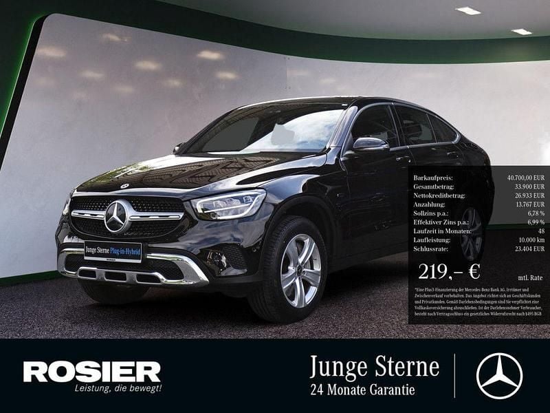 Schwarz Gebraucht 2021 Mercedes GLC300e Coupé | 40.700 € (Guter Preis) - Bild 1/3