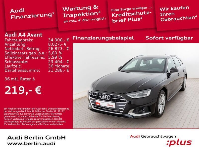 Mythosschwarz metallic Gebraucht 2024 Audi A4 Advanced Plus Kombi | 38.500 € - Bild 1/3