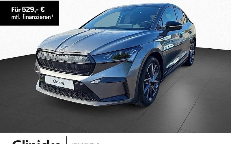 Grau Gebraucht 2024 Skoda Enyaq iV SportLine SUV | 37.990 € (Teuer) - Bild 1/4