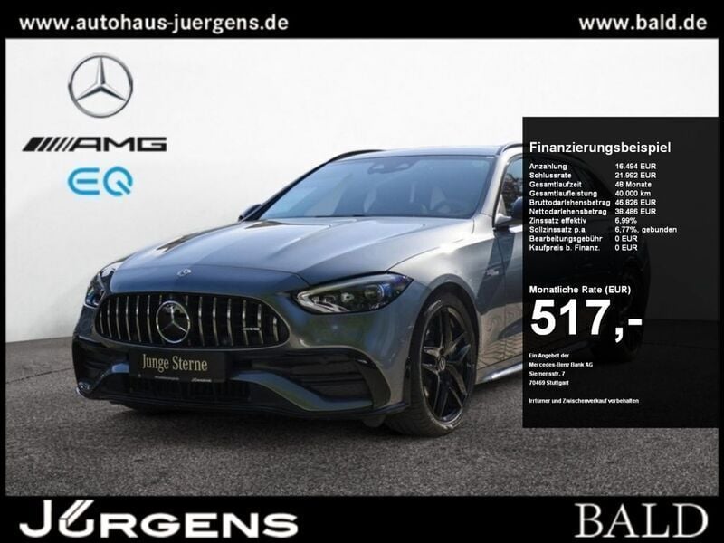 Grau selenitgrau Gebraucht 2023 Mercedes C43 AMG Avantgarde Kombi | 54.980 € (Guter Preis) - Bild 1/4