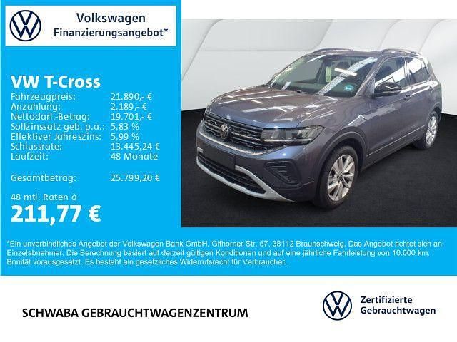 Rauchgrau metallic Gebraucht 2025 VW T-Cross Goal SUV | 21.890 € (Superpreis) - Bild 1/4
