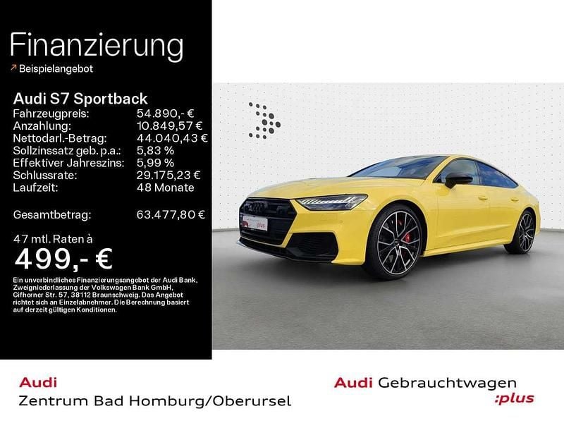 Zitrusgelb uni individuallacki Gebraucht 2022 Audi S7 Ambiente Kleinwagen | 54.890 € (Guter Preis) - Bild 1/4