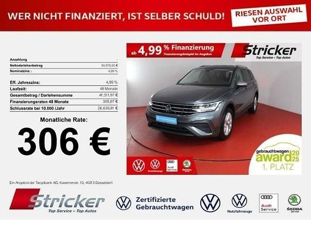 Platinum grey metallic Gebraucht 2024 VW Tiguan Allspace Life SUV | 34.978 € (Superpreis) - Bild 1/4