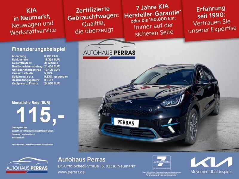 Auroraschwarz (metallic) Gebraucht 2020 Kia e-Niro 2 SUV | 24.950 € (Fairer Preis) - Bild 1/4