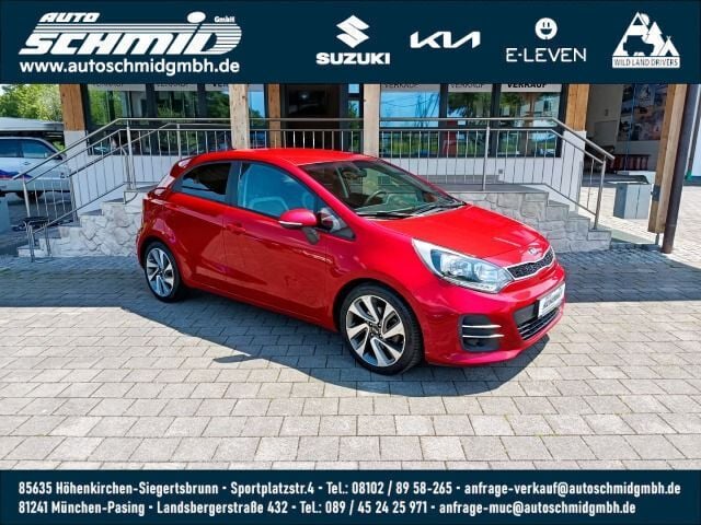 Signalrot met. Gebraucht 2015 Kia Rio Spirit Limousine | 9.960 € (Fairer Preis) - Bild 1/4