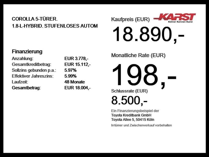 Usado Toyota Corolla 122 HP (89 kW) 2020 Cinzento Sedan