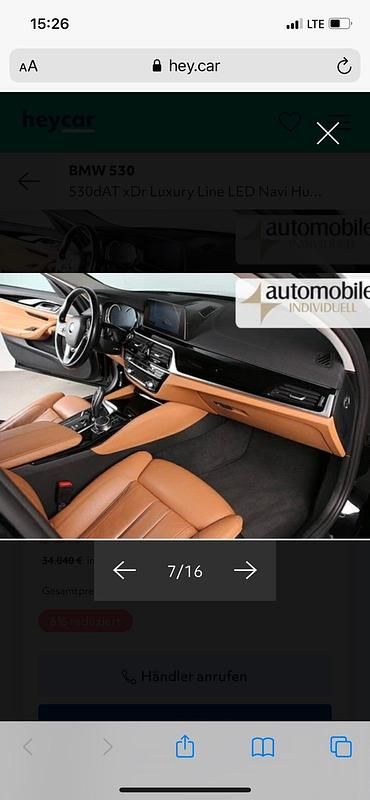 Schwarz Gebraucht 2017 BMW 530 Luxury Line Kombi | 27.000 € (Etwas zu teuer) - Bild 1/4