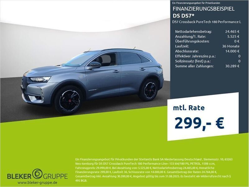 Grau Gebraucht 2022 DS Automobiles DS7 Crossback Performance SUV | 29.990 € (Fairer Preis) - Bild 1/3
